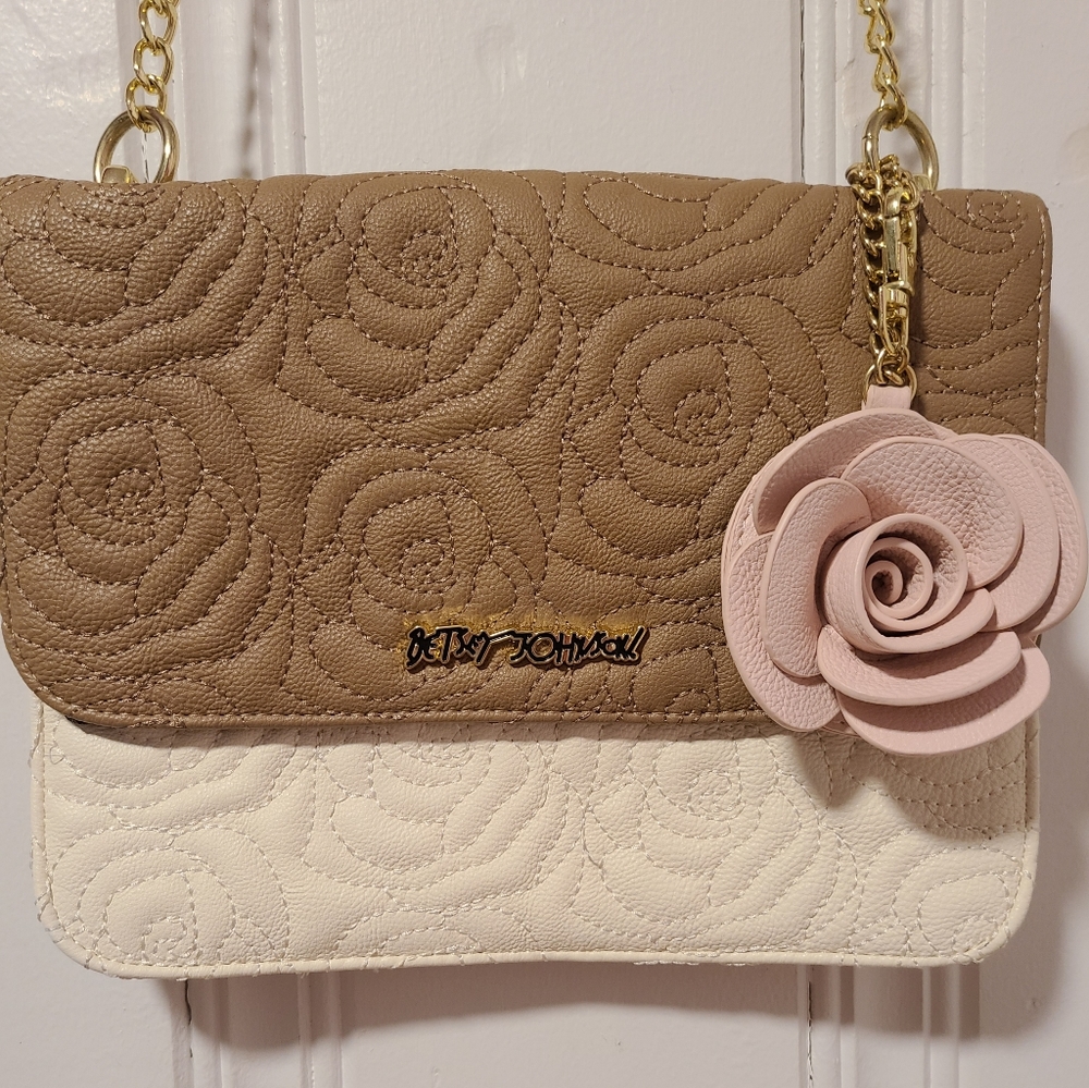 Betsey Johnson Rose Shoulder Crossbody Handbag